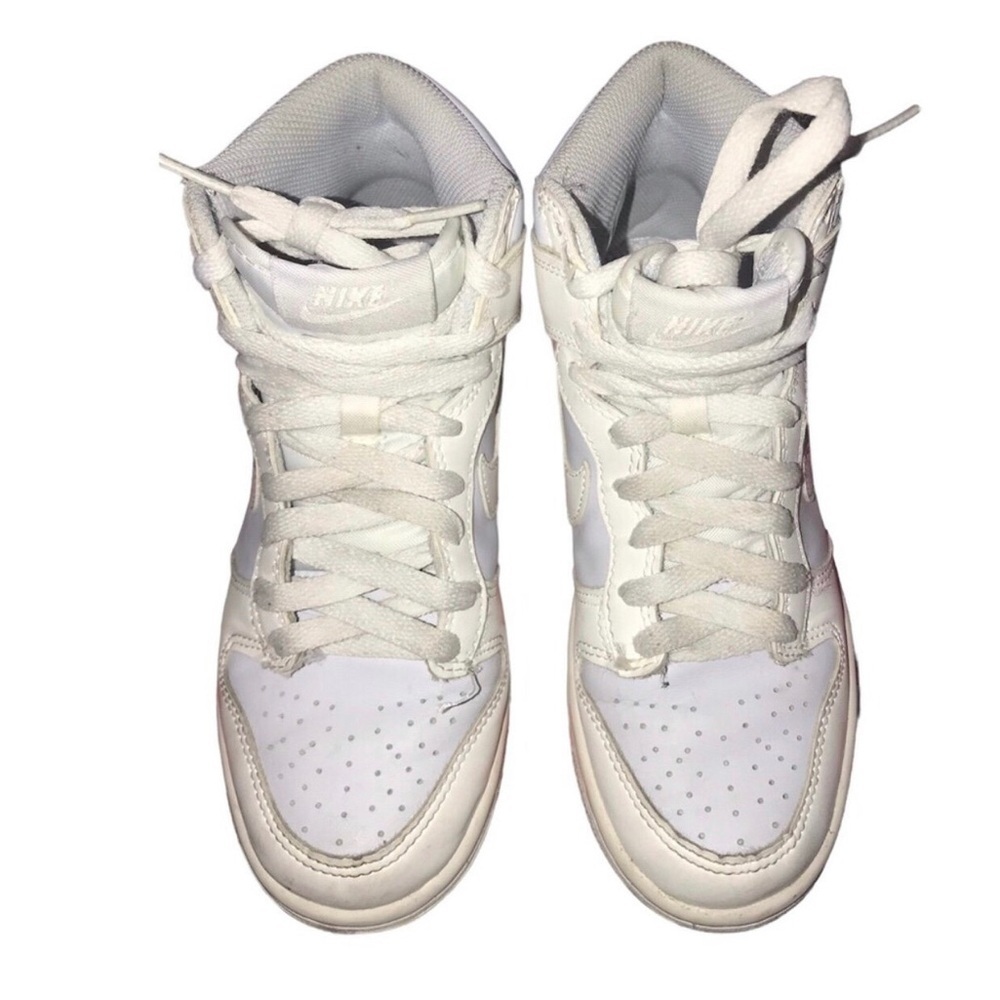Nike Dunk High (GS) Summit White/Pure Platinum Sneakers DB2179 107 Youth Size 4y - Picture 9 of 11